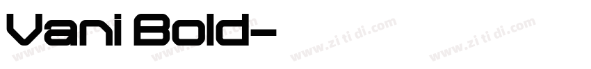 Vani Bold字体转换